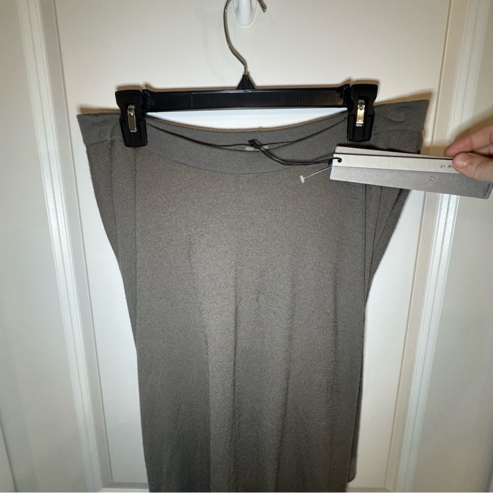 Rick Owens Gonna In Maglia Double Boner Pillar Dark Dust Skirt - Picture 5 of 16